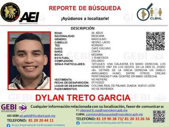 Ficha de búsqueda de Dylan Treto / Especial