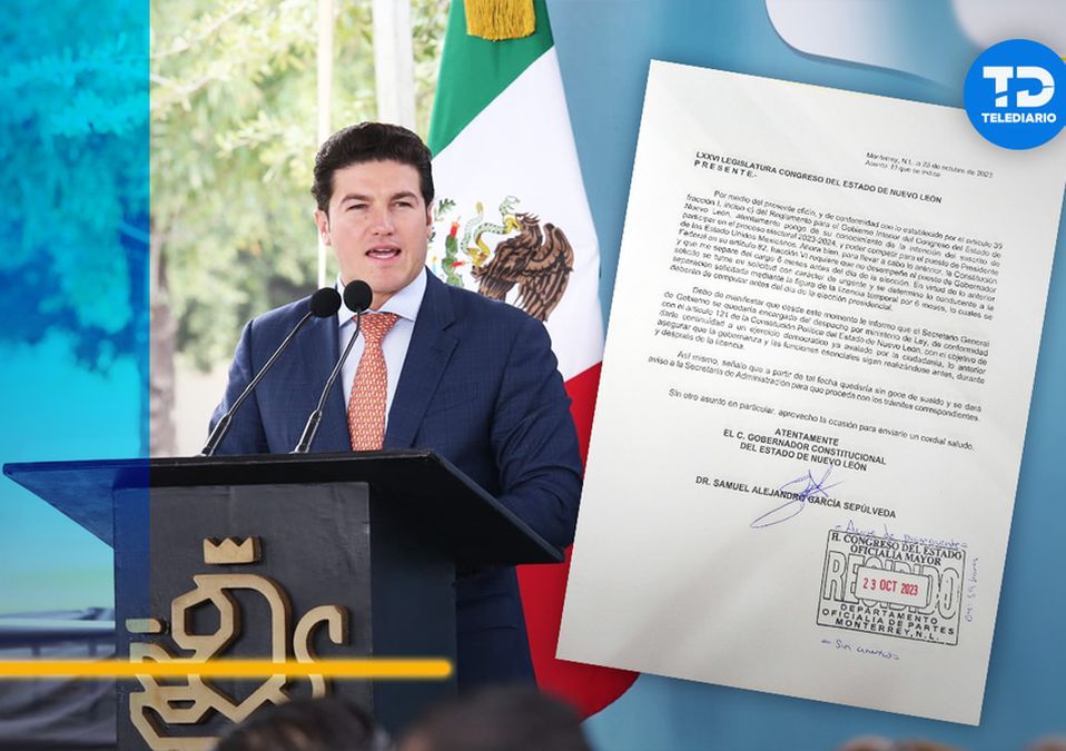 Samuel García solicita licencia al Congreso de Nuevo León. | Especial