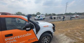 Fuerte accidente vial en Apodaca / Edgar Plata