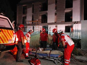 Trabajador de construcción herido en Monterrey. | Leyda Estrada