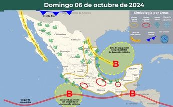 Clima México domingo 6 octubre 2024
