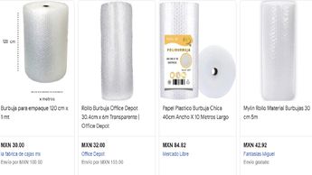 Precios de papel plástico de burbuja en Monterrey. | Especial