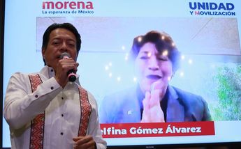 Delfina Gómez da mensaje tras ganar encuestas de Morena en Edomex/ Octavio Hoyos