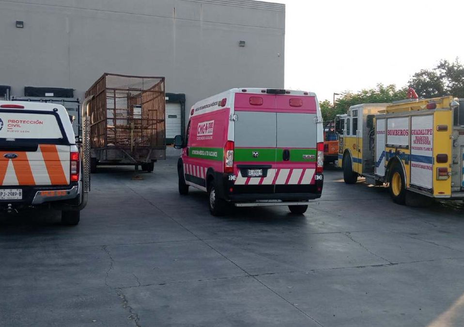 Joven sufre aplastamiento de su mano derecha durante su trabajo en una fábrica de Guadalupe. | Cortesía