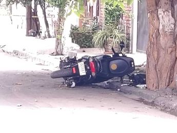 El motociclista se accidentó antes de ser arrestado por la Policía de Monterrey. | Agustín Martínez