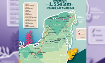 Mapa de la ruta del Tren Maya / Fonatur