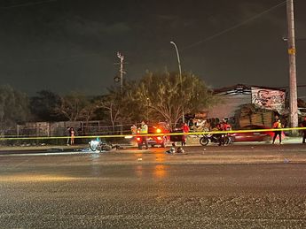 Movilización de autoridades por el accidente en avenida Lincoln. | Susana Paredes