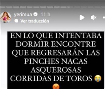 Yeri Mua contra las corridas de toros