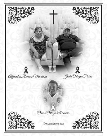 Los fallecidos fueron identificados como Jesús, Alejandra y Omar, de 56, 60 y 36 años, respectivamente / Especial