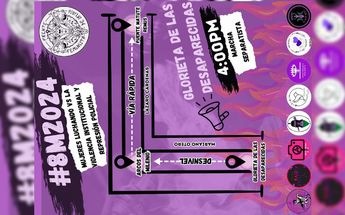 Ruta de la marcha 8M de 'Frente Feminista de Jalisco' / Especial