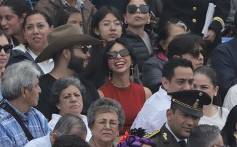 Christian Nodal, Ángela Aguilar y Leonardo Aguilar