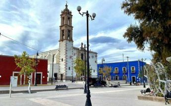 Plaza centro de Mapimí, Durango.