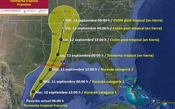 Trayectoria tormenta tropical Francine