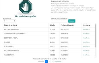 Página del Portal Empleo / TELEDIARIO