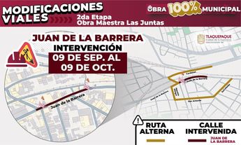 Obras en Las Juntas modificarán la circulación; conoce las rutas alternas