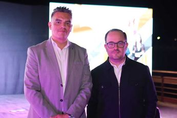 Ángel Carrillo, director de Operaciones de Grupo Multimedios, y Alberto Braña, director general de Multimedios Coahuila-Durango
