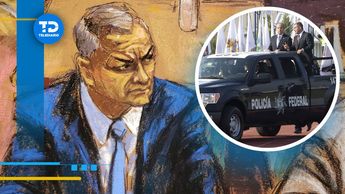 Genaro García Luna y Felipe Calderón en una unidad de la Policía Federal / Ciartoscuro