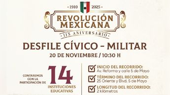 Programa del Desfile de la Revolución Mexicana en Puebla 2025 | Gobierno de Puebla