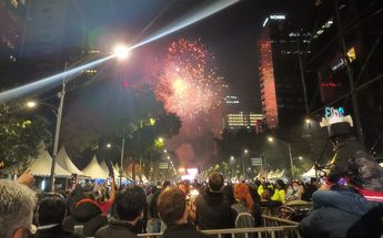 Festejos de Año Nuevo en Paseo de la Reforma /Enrique Luna