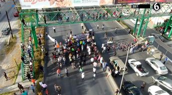 Debido a la manifestación, el municipio implementó un operativo para desviar a los automovilistas. / Cortesía