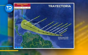 Trayectoria depresión tropical Dos