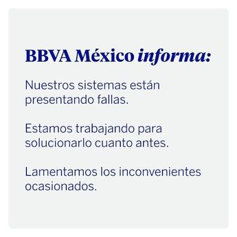 BBVA lamentó los inconvenientes a través de redes sociales | X