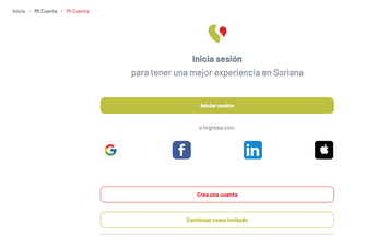 Iniciar sesión en Soriana