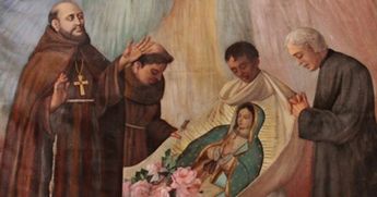 Al arrojar las flores, la imagen de la Virgen de Guadalupe ya estaba marcada en la tilma de Juan Diego, según el relato / Cortesía