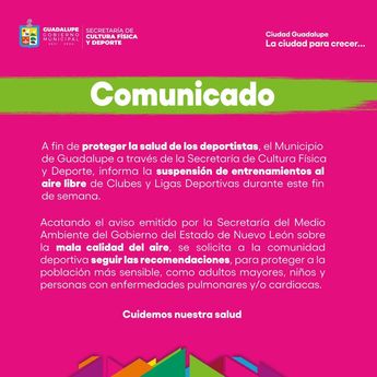 Aviso de Guadalupe / Cortesía