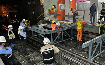 Trabajos de preparación para el cierre del tramo Pantitlán-Salto del Agua / Cortesía