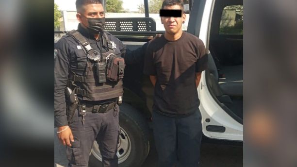 Capturan a hombre que intentó robar una malla ciclónica en Guadalupe. / Cortesía