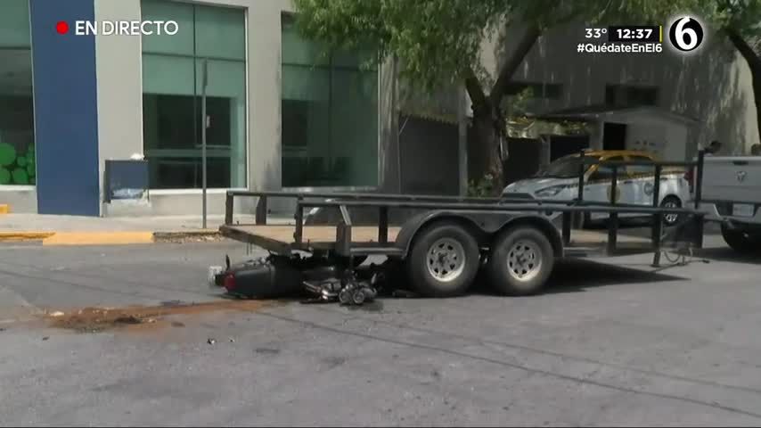   Motociclista resulta lesionado tras chocar contra remolque en avenida Colón