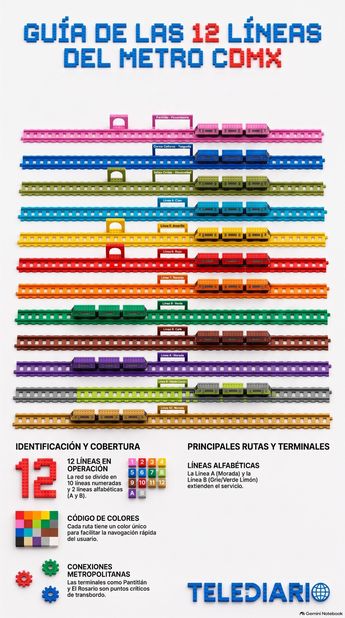 El Metro CdMx cuenta con 12 líneas en total.
