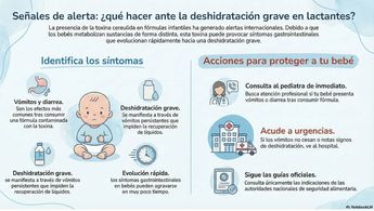 La ECDC indicó que, la intoxicación por cereulida en bebés puede manifestarse principalmente con vómitos repentinos. | NotebookLM