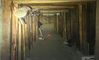 Interior del narcotúnel que conectaba México con Estados Unidos