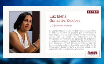 Luz Elena González Escobar, secretaria Sener | YouTube: Claudia Sheinbaum Pardo