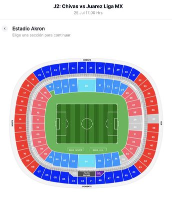 Las zonas de cabecera siguen siendo las más accesibles, mientras que las áreas Premier y Club Chivas son las más altas | Boletomovil