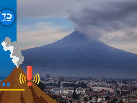 Vista al volcán Popocatépetl durante las primeras horas del 2025 / Andrés Lobato