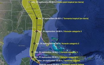 Trayectoria Tormenta tropical Helene