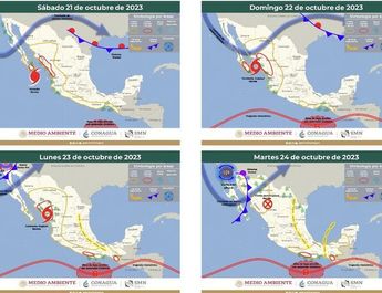 Frente frío lunes 23 octubre