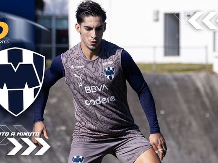 Érick Aguirre entrenando con el Monterrey
