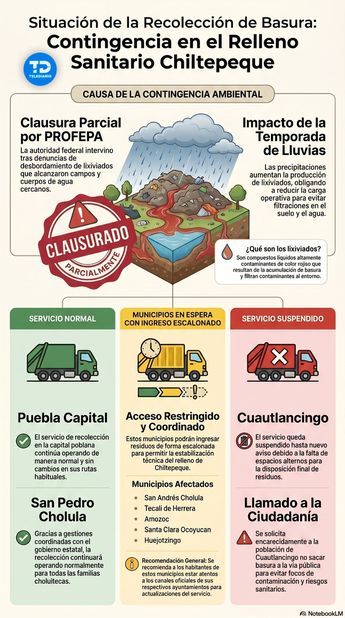 Así funcionará el servicio de recolección en municipios afectados por la clausura de Chiltepeque / Información TELEDIARIO / Creada con Notebook LM