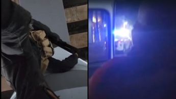 Así fue el momento en el que presuntos sicarios acribillaron la patrulla de Huixcolotla / Redes social