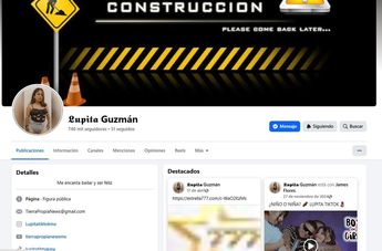 Así aparece ahora la cuenta de Facebook de Lupita. | Especial