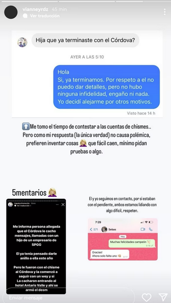 Vianney Rodríguez revela conversación con Córdova | Cortesía