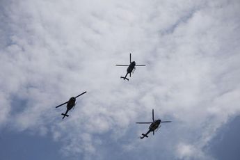 Helicópteros de las fuerzas de seguridad estatales. | Roberto Alanís