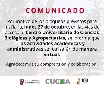 Cucba mantendrá actividades de manera virtual. | Universidad de Guadalajara