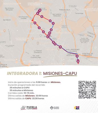 Horarios Integradora 1, Línea 4 de RUTA | Misiones - Capu | Cortesía