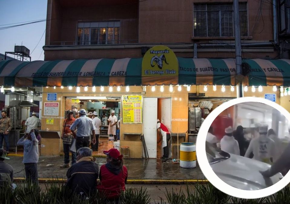 La agresión habría tenido lugar afuera de la taquería El Borrego Viudo / Archivo y captura.
