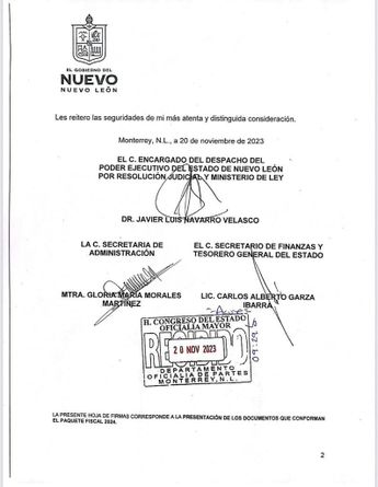 Presupuesto de ingresos 2024 Nuevo León | Especial